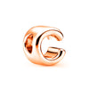 2Pcs/lot Rose Gold 26 English Letters Charm Beads DIY Bracelets Necklaces For Women Men Wife Sister Jewelry Accessories Gift