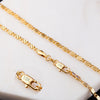 2mm Men Flat Chain Necklace For Women Gold Color Jewelry Necklaces Charms Jewellery 16 18 20 22 24 26 28 30 inch  M283