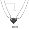 2pcs Chain Couples Brick Heart Pendant Shaped Necklace for Friendship Charm Jewelry Made with Elements necklace парные кулоны