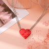 2pcs Chain Couples Brick Heart Pendant Shaped Necklace for Friendship Charm Jewelry Made with Elements necklace парные кулоны