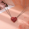 2pcs Chain Couples Brick Heart Pendant Shaped Necklace for Friendship Charm Jewelry Made with Elements necklace парные кулоны