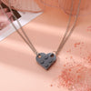 2pcs Chain Couples Brick Heart Pendant Shaped Necklace for Friendship Charm Jewelry Made with Elements necklace парные кулоны