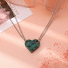 2pcs Chain Couples Brick Heart Pendant Shaped Necklace for Friendship Charm Jewelry Made with Elements necklace парные кулоны