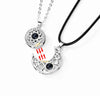 2pcs Couple Necklace Magnetic Suction Projection Stone Creative Attraction Sun Moon Pendants Jewelry Love for Men Women
