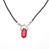 2pcs Red and Blue Natural Stone Pendant Popular Dante Era Pendant Necklace Sweater Chain 2021 ewelry for Women