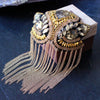 2pcs Handmade epaulette jewelery tassel big shoulder brooch epaulet /epaulettes spikes/ blazer accessories/pin