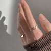 2pcs Heart Rings for Women  Color Adjustable Open Ring 2023 Trend Cute Wedding Band Couple Jewerly anillos mujer