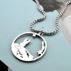 2pcs Little Prince and Fox Couple Necklace Lovers Paired Pendants Friends Stainless Steel Chain Necklace Jewelry