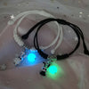 2pcs Luminous Pendant Bracelet Lovers' Glow Bracelet In The Dark Night Light Bracelet Bead Chain For Women Men Jewelry