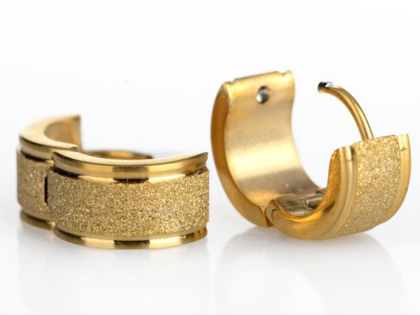 2pcs Punk Men Women Stainless Steel Hoop Earrings CZ Crystal Gold Silver Ear Studs Huggie Earrings Men aros acero quirurgico