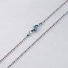 2pcs/lot 316L Stainless Steel 1.5mm Round Ball Beaded Chain 45cm Gold Black Ball Necklace Chain for Women Men Necklace Making