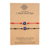 2pcs/set  Handmade 7 Knots Red String Bracelet for Protection lucky Amulet and Friendship Braid Rope Wristband Jewelry