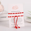 2pcs/set  Handmade 7 Knots Red String Bracelet for Protection lucky Amulet and Friendship Braid Rope Wristband Jewelry