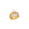 2pcs/set Lotus Zircon Rings for Women Stainless Steel Flower Finger Ring 2023 Trend Couple Wedding Aesthetic Jewelry anillos