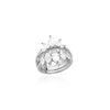 2pcs/set Lotus Zircon Rings for Women Stainless Steel Flower Finger Ring 2023 Trend Couple Wedding Aesthetic Jewelry anillos