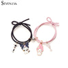 2pcs / set magnet attracts couple Bracelet cute cartoon Charm Jewelry adjustable elastic rope bracelets lover gift for women men