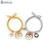 2pcs / set magnet attracts couple Bracelet cute cartoon Charm Jewelry adjustable elastic rope bracelets lover gift for women men