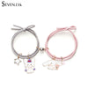 2pcs / set magnet attracts couple Bracelet cute cartoon Charm Jewelry adjustable elastic rope bracelets lover gift for women men