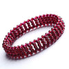 3-3.25mm 5A Grade Nature Garnet Stone Bracelet Handmade Style YH4814