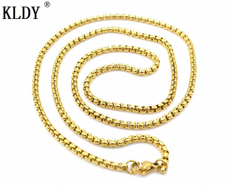 3/3.5/4mm Jewelry Accessories Stainless Steel Chain Necklace Pendant Necklace Hop Men's Chain Silver Gold Black Necklaces