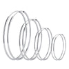 3/4/5/6MM Round Hoop Earrings 925 Stamp Silver Color For Women Party  Quality Jewelry Accessories Christmas GaaBou