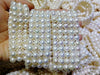 3/4/5rows pearl white coin bracelet 7.5inch   beads nature