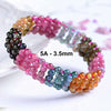 3.5mm Rubellite Bracelet For Women Natural Crystal Stone Bracelet Beads Garnet Bracelet Cristal Bracciali Donna