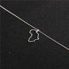 3 Colors Africa Map Pendant Necklace for Women Men Ethiopian Jewelry African Map Hiphop Choker Bijoux Collars Necklace