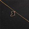3 Colors Africa Map Pendant Necklace for Women Men Ethiopian Jewelry African Map Hiphop Choker Bijoux Collars Necklace