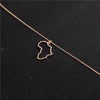 3 Colors Africa Map Pendant Necklace for Women Men Ethiopian Jewelry African Map Hiphop Choker Bijoux Collars Necklace