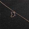 3 Colors Africa Map Pendant Necklace for Women Men Ethiopian Jewelry African Map Hiphop Choker Bijoux Collars Necklace
