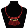 3 Colors Bohemian Leather Rope Chain Necklaces Ethnic Fringe Tassel Pendant Choker Necklaces for Women Wedding Party Jewelry