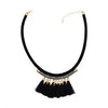 3 Colors Bohemian Leather Rope Chain Necklaces Ethnic Fringe Tassel Pendant Choker Necklaces for Women Wedding Party Jewelry