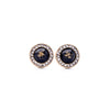 3 Colors Classic Round Bijoux Stud Earrings Online Shopping India Crystal Inlay Resin Women Earrings Jewelry