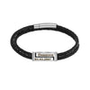 3 Colors Customize Bracelet 2022 For Men Custom Logo Name  Leather Stainless Steel Bracelets