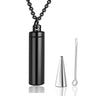 3 Colors Stainless Steel Holder Cylinder Ashes Urn Pendant Cremation Memorial Keepsake Necklace Jewelry Dropship