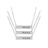 3 Pcs Set Big Mid Lil Sis Sister Choker Necklace Set Big Middle Little Sister Pendants For Women Bff Friends Jewelry Collar