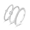 3 Pcs/Set Bohemian Rings Set for Women Creative Silver Color Wedding Ring 2022 Trend Jewelry Gift