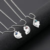 3 Pieces / Set paired Of Friends Forever Letter Pendant Commemorative Friendship 3 Color Rhinestone Chain Necklace