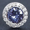 3 color 925 Silver Crystal Stud Earrings For Women Princess Fashion Luxury Cubic Zirconia patty Inlaid Ear Earring Fine Jewelry