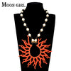 3 color Simulated Pearl chain necklace for women autumn fashion jewelry display New design coral choker statement necklace