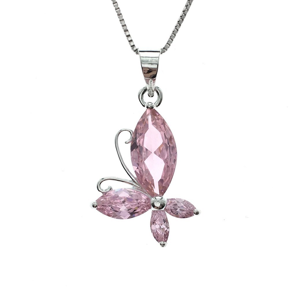 3 color Steampunk Butterfly Necklaces & Pendants For Women sterling-silver-jewelry boho Style Fashion Pendant Best Gift kolye