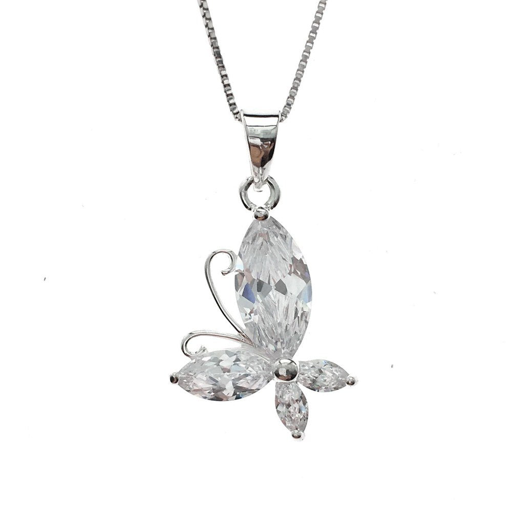 3 color Steampunk Butterfly Necklaces & Pendants For Women sterling-silver-jewelry boho Style Fashion Pendant Best Gift kolye