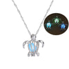 3 colors Turtle Glow In The Dark Necklaces women Hollow animal tortoise cage pendant Silver color chain For Jewelry