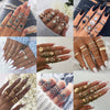 30 Styles Trendy Boho Midi Knuckle Ring Set For Women Crystal Geometric Finger Rings  Bohemian Jewelry