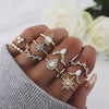 30 Styles Trendy Boho Midi Knuckle Ring Set For Women Crystal Geometric Finger Rings  Bohemian Jewelry