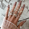 30 Styles Trendy Boho Midi Knuckle Ring Set For Women Crystal Geometric Finger Rings  Bohemian Jewelry