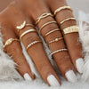 30 Styles Trendy Boho Midi Knuckle Ring Set For Women Crystal Geometric Finger Rings  Bohemian Jewelry