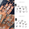 30 Styles Trendy Boho Midi Knuckle Ring Set For Women Crystal Geometric Finger Rings  Bohemian Jewelry