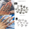 30 Styles Trendy Boho Midi Knuckle Ring Set For Women Crystal Geometric Finger Rings  Bohemian Jewelry